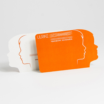 Aufwändige Vsitenkarten mit doppleter Kaschierung, Digitaldruck und digitaler Stanzung