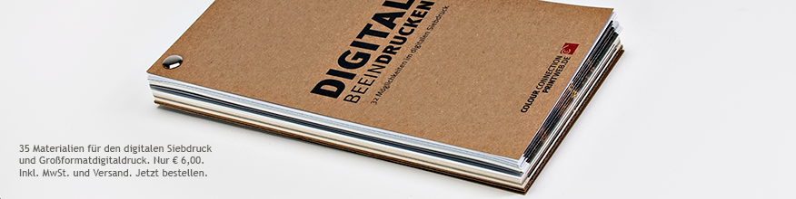 Digitaler Siebdruck - der Materialmusterf&auml;cher macht Lust auf mehr.