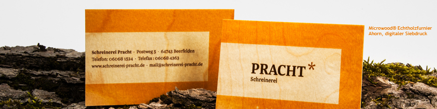 Visitenkarten, 400g Microwood Holzfurnier