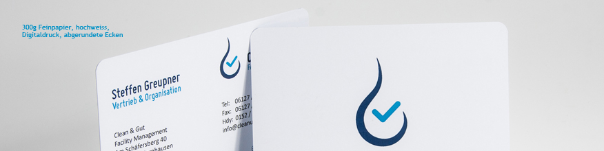 Visitenkarte mit abgerundeten Ecken