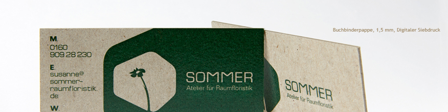 Vistenkarten auf Graupappe, 1,5 mm, Digitaler Siebdruck