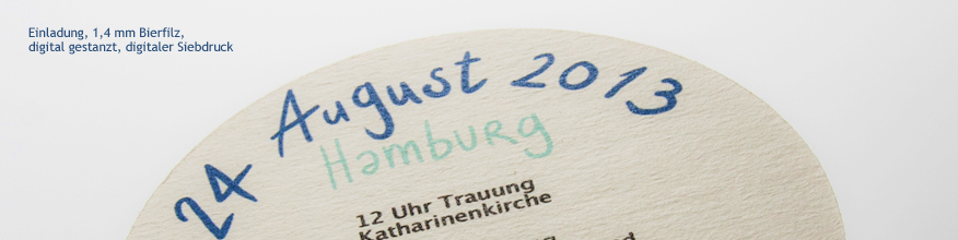 Bierdeckel rund, gedruckt und gestanzt