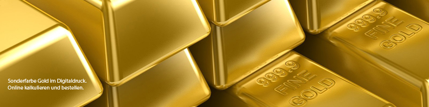 Gold als Sonderfarbe im Digitaldruck