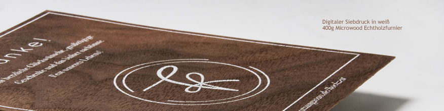 Microwood Holzfurnier, digitaler Siebdruck in weiß