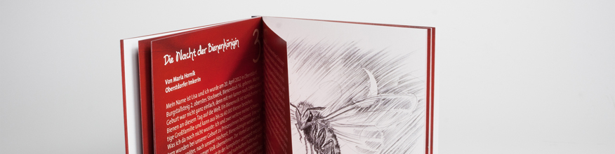 Quadratische Brosch&uuml;re, Klebebindung