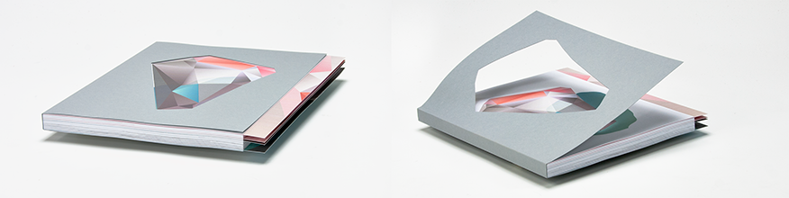 Softcover, Klebebindung, Konturstanzung im Titel