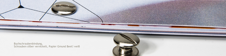 Silberne Buchschrauben, Booklet im Digitaldruck
