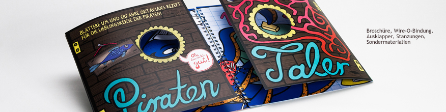 Booklet mit Ausklapperseiten, Stanzungen, Digitaldruck