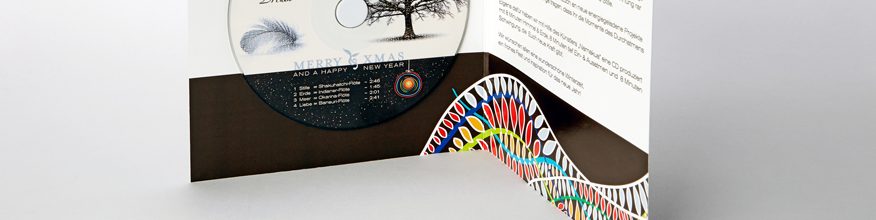 Folder mit CD, Moosgummipunkt