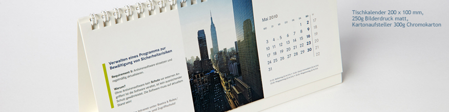 Tischkalender mit Froschaufsteller