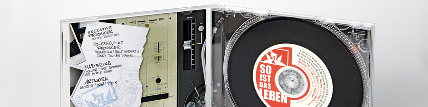 Jewel-Case mit CD in Retro-Optik Vinyl