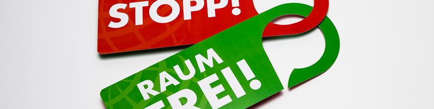 T&uuml;ranh&auml;nger, digital gedruckt und digital gestanzt