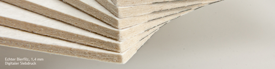 Detailaufnahme 1,4 mm starker Bierfilz