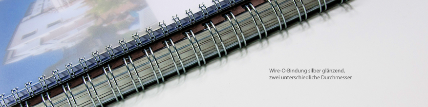 Wire-O-Bindungen sind f&uuml;r alle Booklet- und Brosch&uuml;renst&auml;rken verf&uuml;gbar