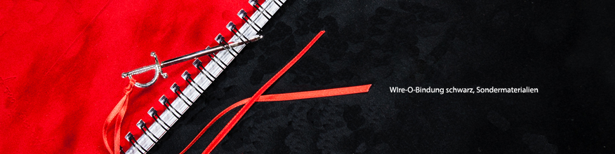 Edel-Brosc&uuml;re mit Wire-O-Bindung und Applikationen, Digitaldruck