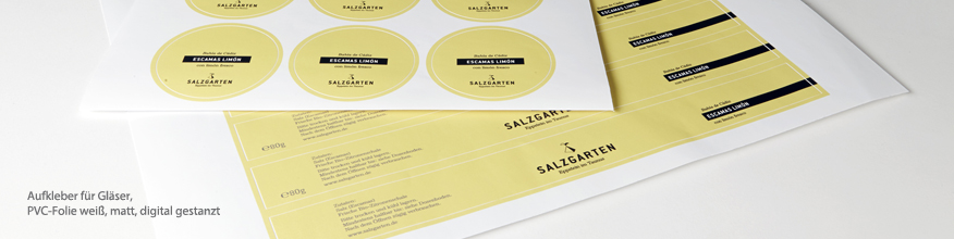 Runde und eckige Aufkleber, angestanzt