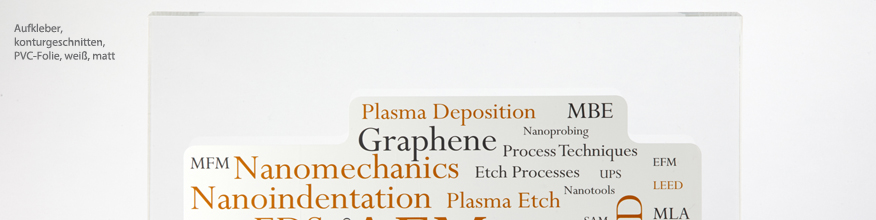 Formgestanzte Aufkleber aus wei&szlig;er PVC-Folie