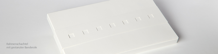 Rahmenschachtel mit Banderole - digital gestanzt