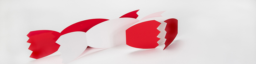 Klappkarte in Bonbonform