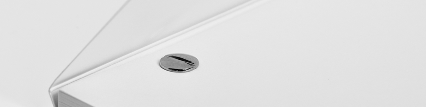 Detail halbverdeckte Buchschraubenbindung