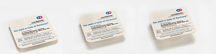 Quadratische Bierdeckel, 3er Set