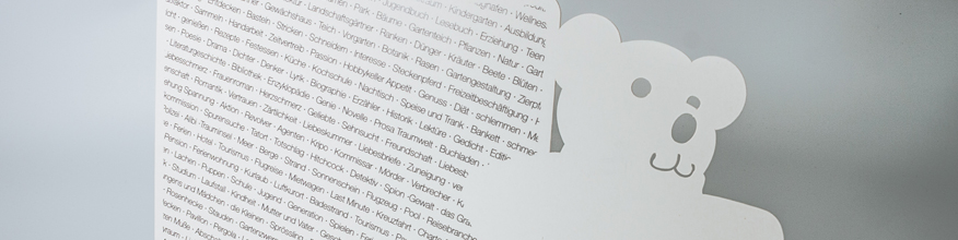 1mm starker Siebdruckkarton, digital gedruckt und gestanzt