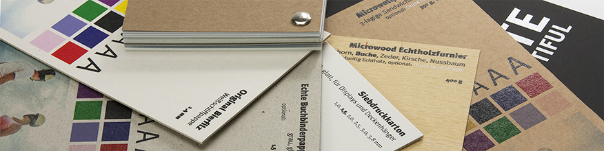 Materialmusterfächer Digitaler Siebdruck