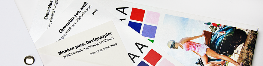 Musterf&auml;cher - 3 Papiere im Detail