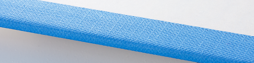 Detail: Leinenstruktur des F&auml;lzelbandes