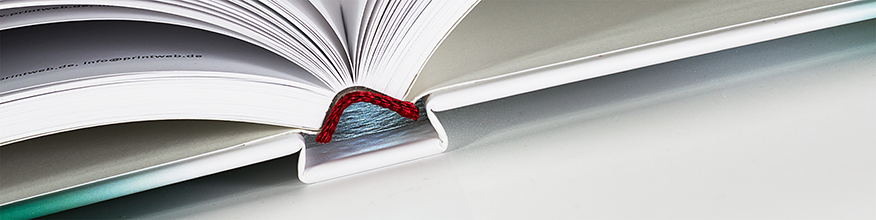 Hardcover Buch, gerader R&uuml;cken mit flexiblem Innenr&uuml;cken