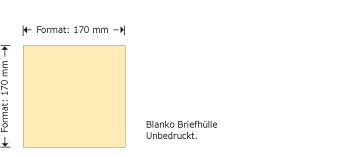 170 x 170 mm, ohne Fenster, haftklebend, unbedruckt