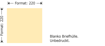 220 x 220 mm, ohne Fenster, haftklebend, unbedruckt