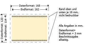 Briefumschl&auml;ge DIN C6, bedruckt Produktskizze