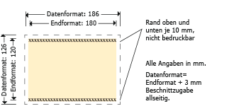 Briefumschl&auml;ge 180x120 mm, bedruckt Produktskizze