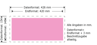 F&auml;lzelbindung 1/2 DIN A3 quer Produktskizze