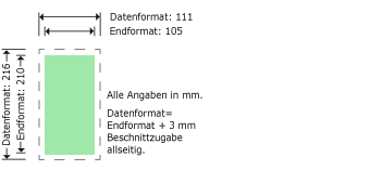 Hardcover DIN lang hoch Produktskizze