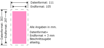 Brosch&uuml;ren 1/2 DIN A4 Hochformat Produktskizze