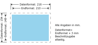 Notizblock DIN A5 Produktskizze