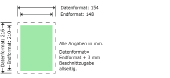Softcover DIN A5 hoch Produktskizze