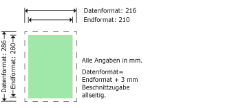 Softcover 210 x 280 mm hoch Produktskizze
