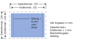 CD-Inlaycard, 151 x 118 mm Produktskizze