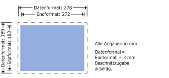 DVD-Covercard, 272 x 183 mm Produktskizze