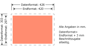 Kalender mit Wire-O Bindung DIN A3 Produktskizze