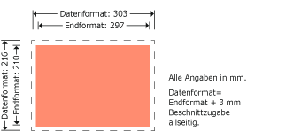 Kalender mit Wire-O Bindung DIN A4 Produktskizze