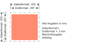 Kalender, Wire-O Bindung 297 x 297 Produktskizze