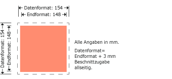 Kalender, Wire-O Bindung 148 x 148 Produktskizze