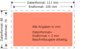 Taschenkalender DIN A7 Produktskizze