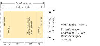 Tischaufsteller DIN A6 quer Produktskizze