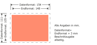 KalenderBox DIN A6 hoch oder quer Produktskizze