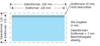 Briefh&uuml;lle, 220 x 110 mm, o. Fenster Produktskizze
